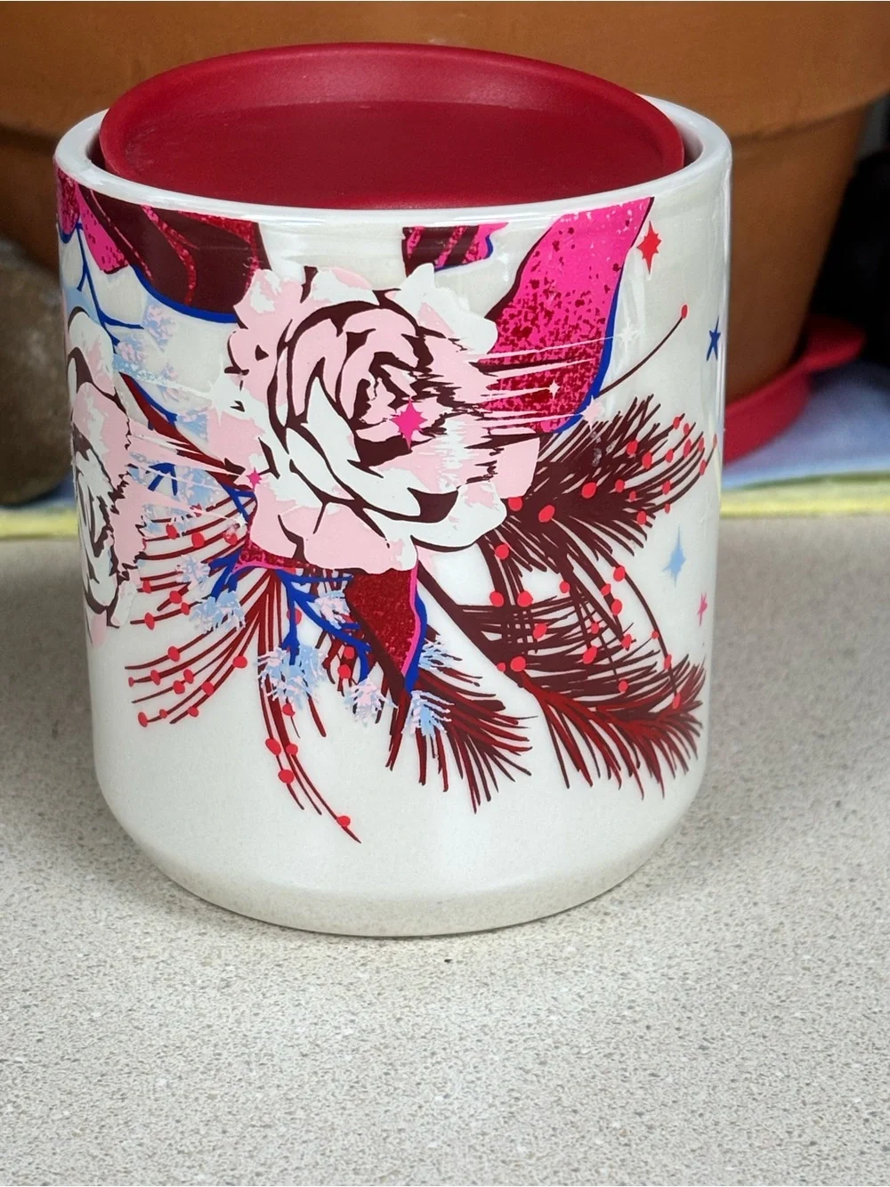 Starbucks 2023 Holiday Ceramic Lidded Mug